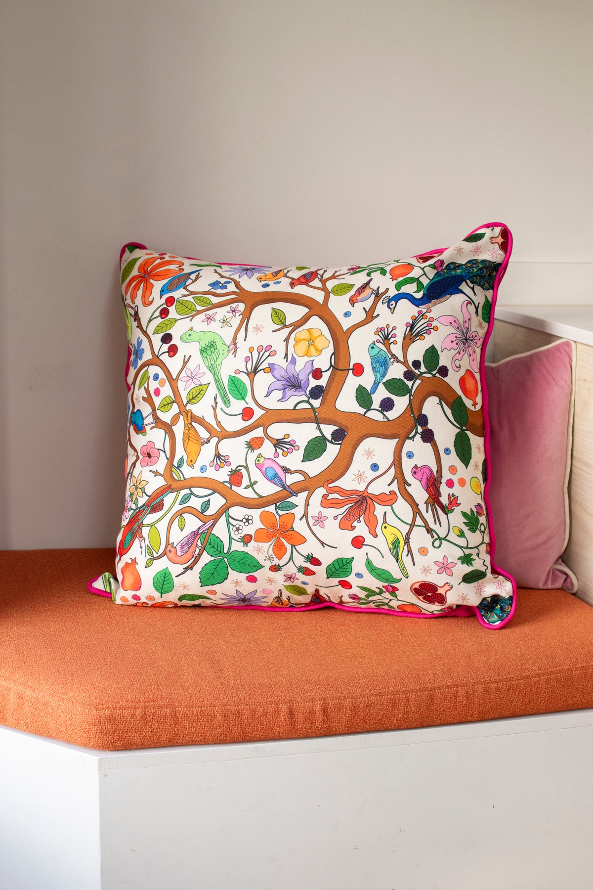 Tree of life linen/cotton cushion, 60cm x 60cm SALE26