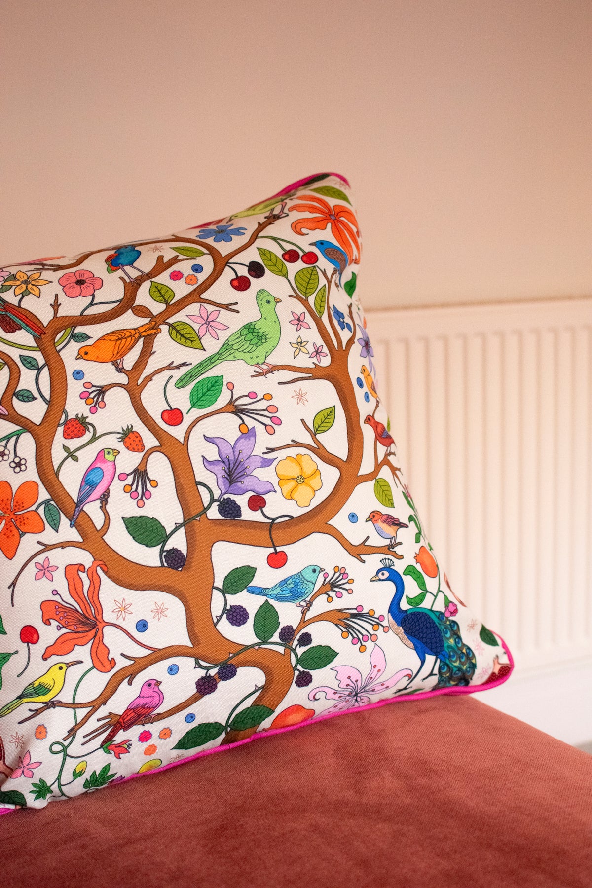 Tree of life linen/cotton cushion, 60cm x 60cm SALE26
