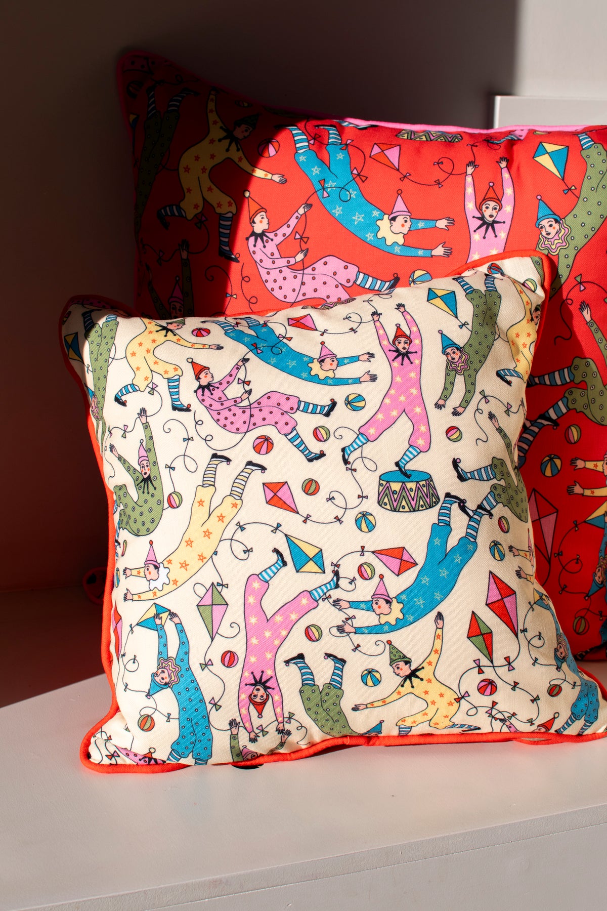 Clowns cream cushion 45cm x 45cm SALE26