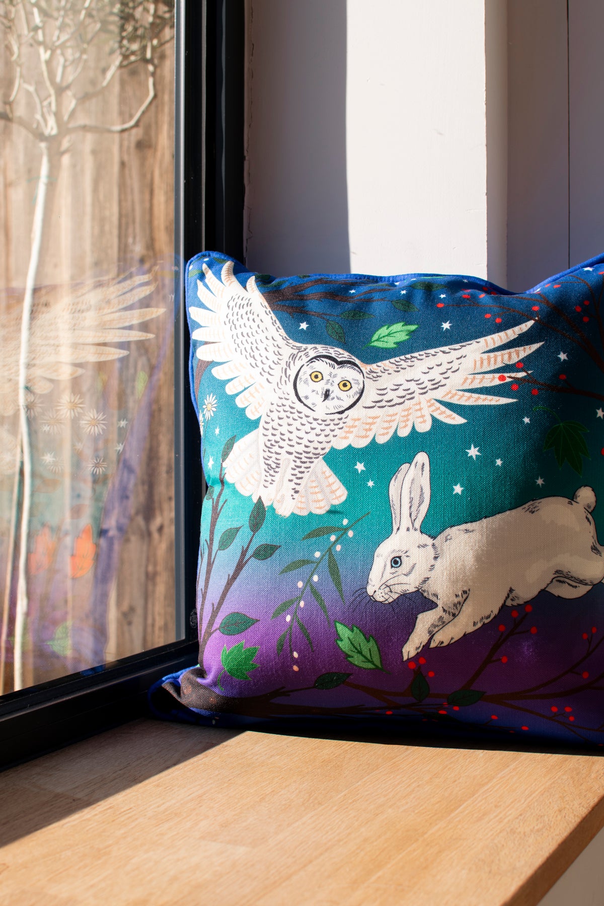 PUFFIN linen/cotton cushion 45cm x 45cm SALE26
