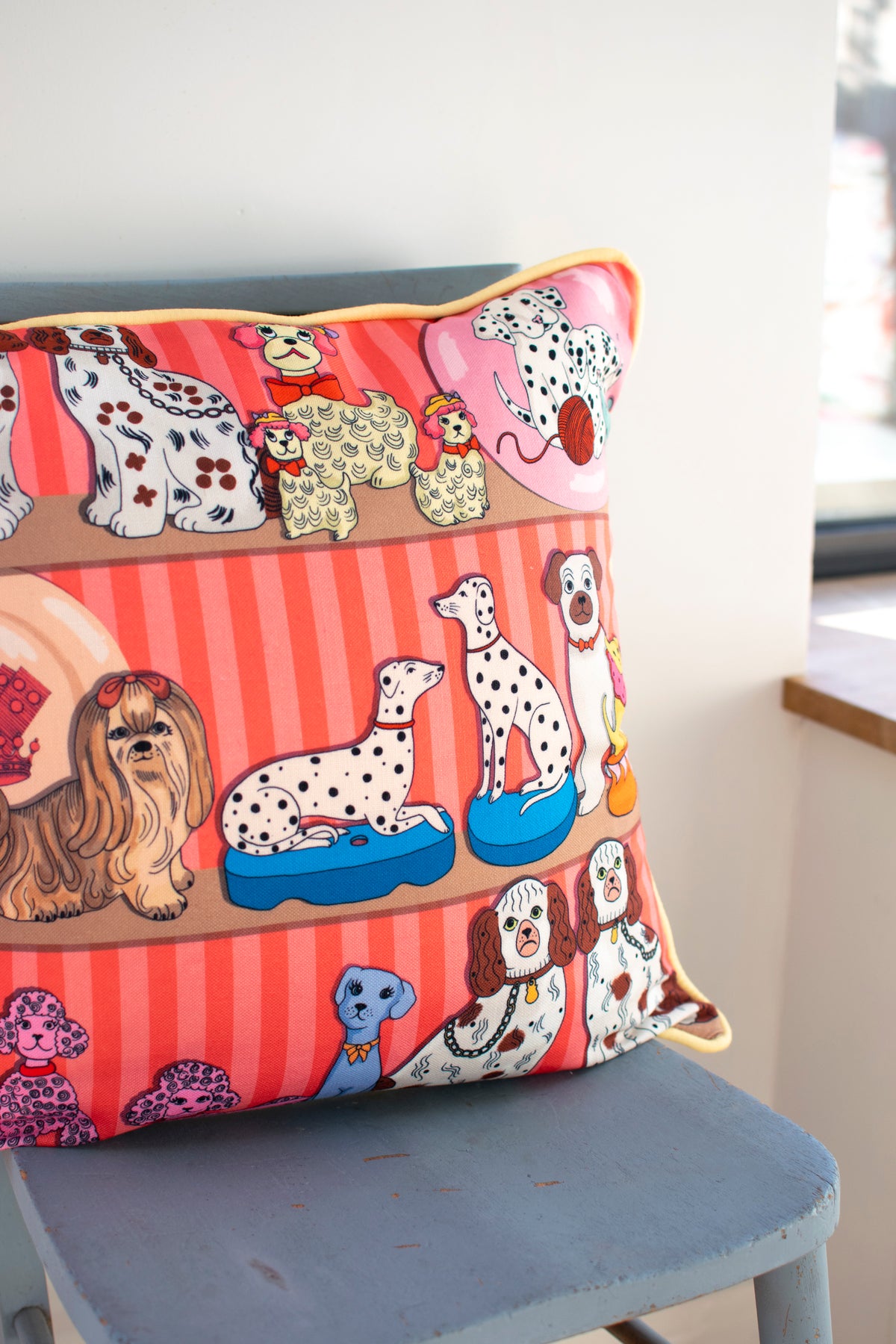 Dog shelf cotton/linen cushion 45cm x 45cm SALE26