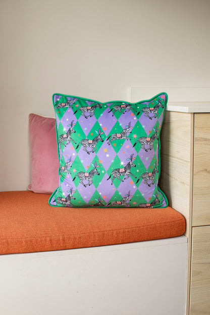 Printed Cushion Cover | Hand-Drawn Animal Prints | 100% Cotton | 45cm | Karen Mabon