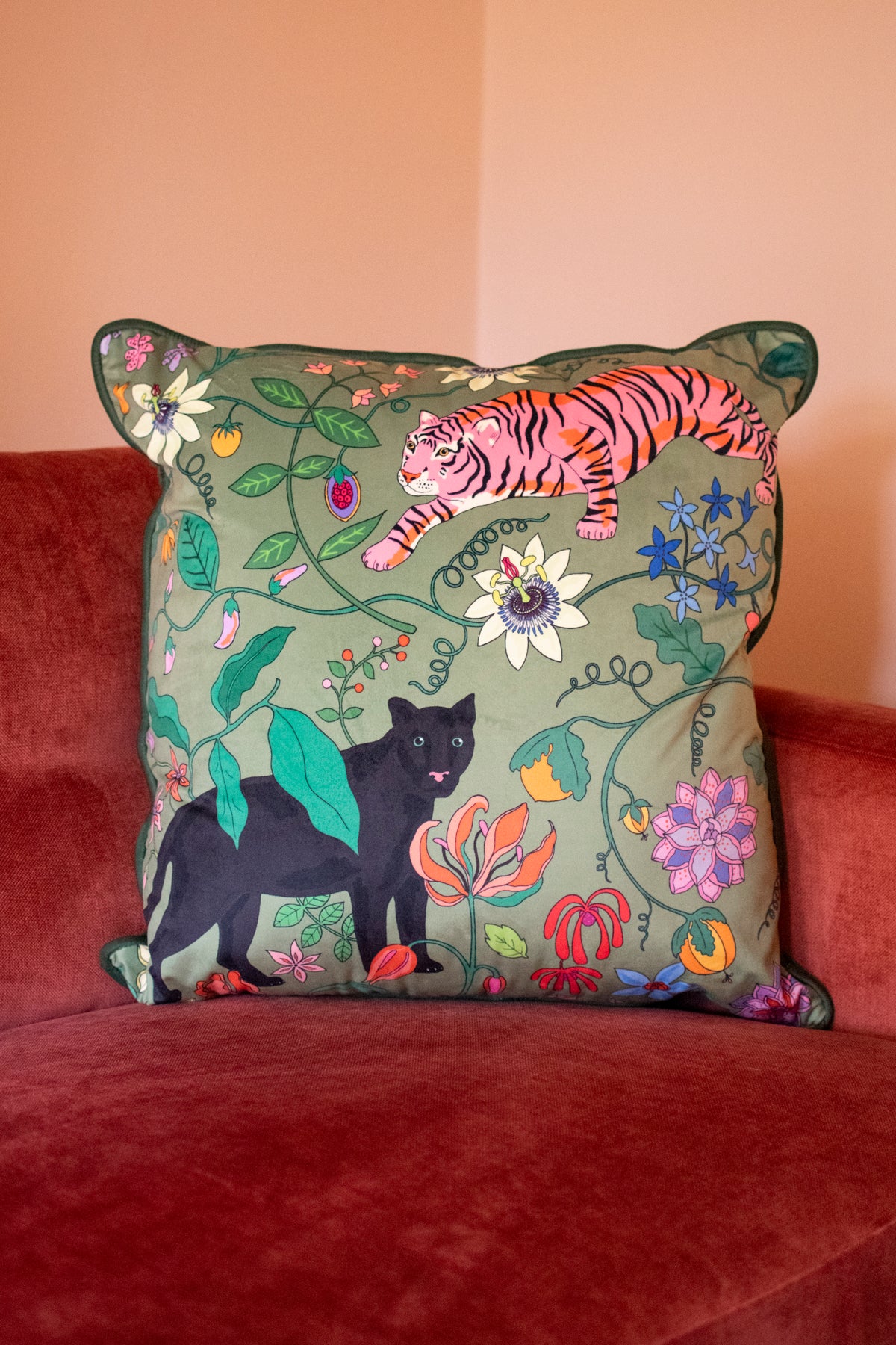 Wild Creatures Velvet Cushion Cover