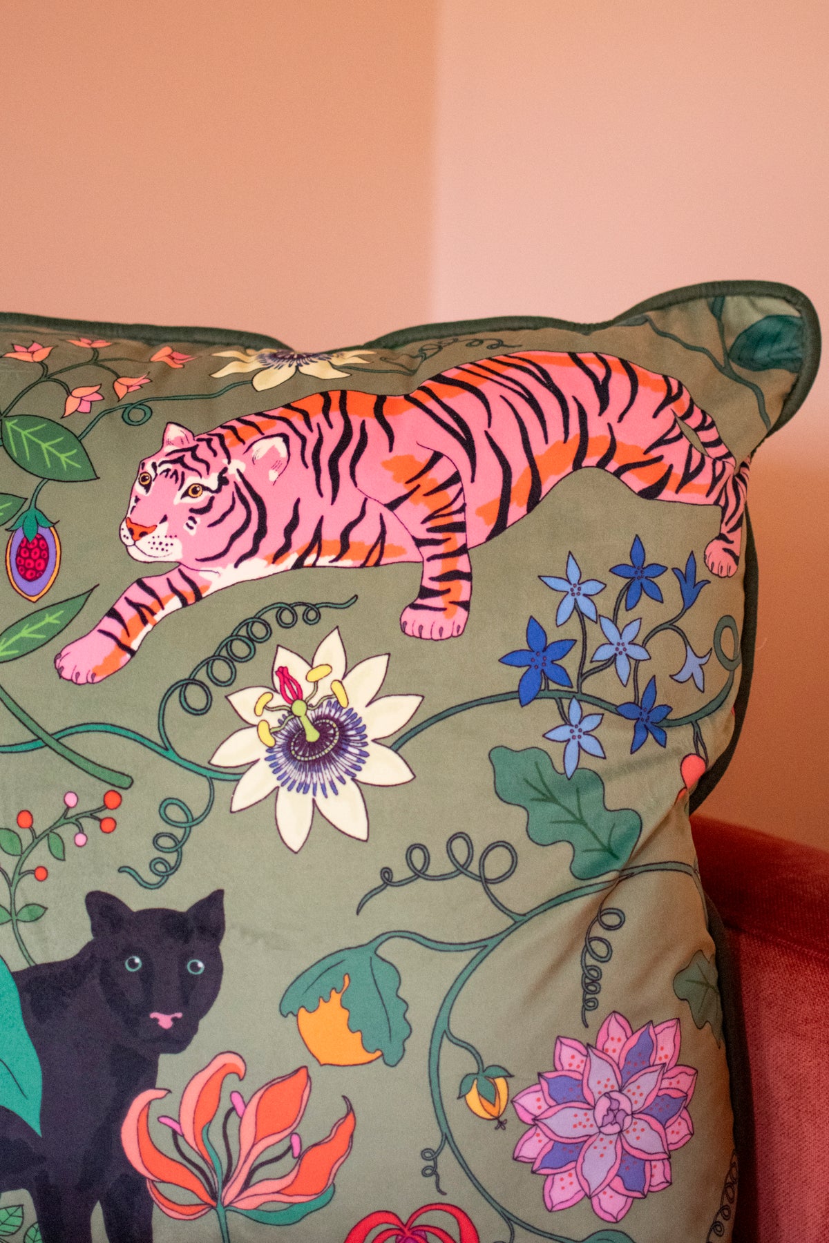 Wild Creatures Velvet Cushion Cover