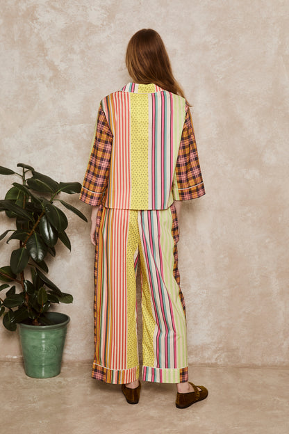 Women's Cotton Pyjama Set | Pattern Parade | Stripe & Floral | Karen Mabon
