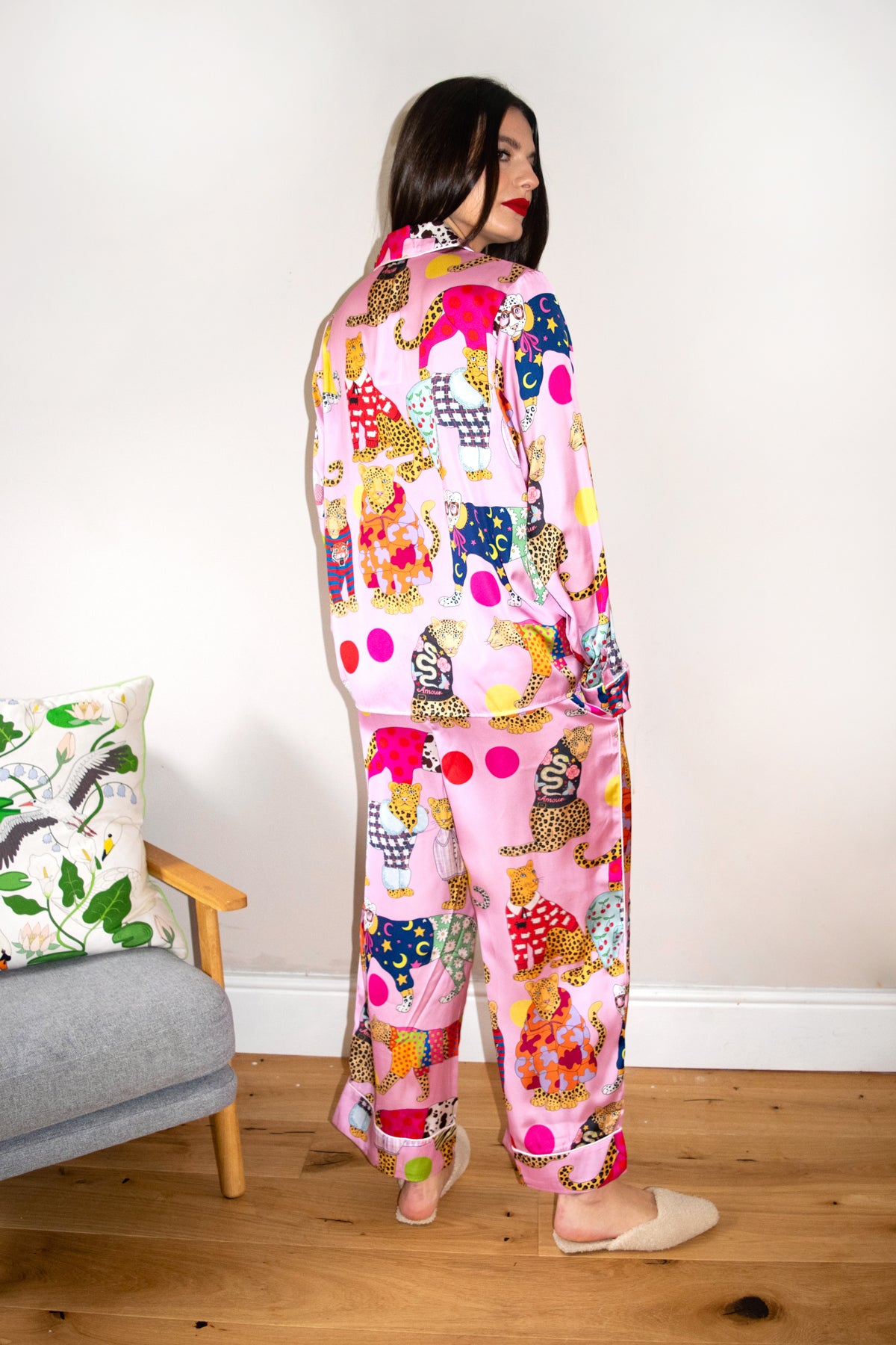 A Leopard Can't Change It's Spots Satin Pyjama Set (BF AW25)