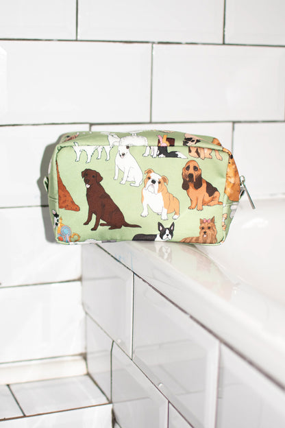 Wash Bag | Crufts | Dog Print Makeup Bag | Small | Karen Mabon