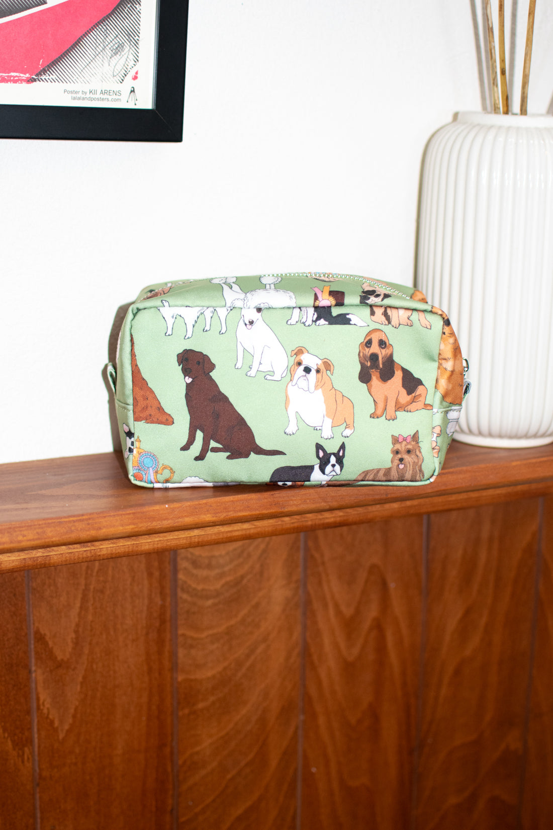 Wash Bag | Crufts | Dog Print Makeup Bag | Small | Karen Mabon