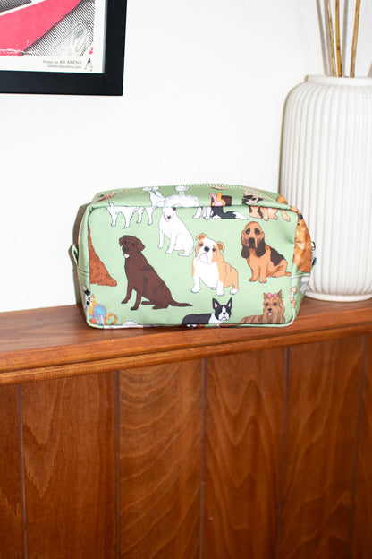 Wash Bag | Crufts | Dog Print Makeup Bag | Small | Karen Mabon