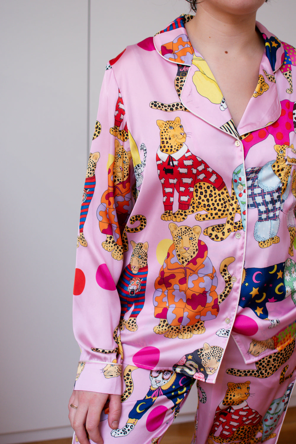 A Leopard Can't Change It's Spots Satin Pyjama Set (BF AW25)