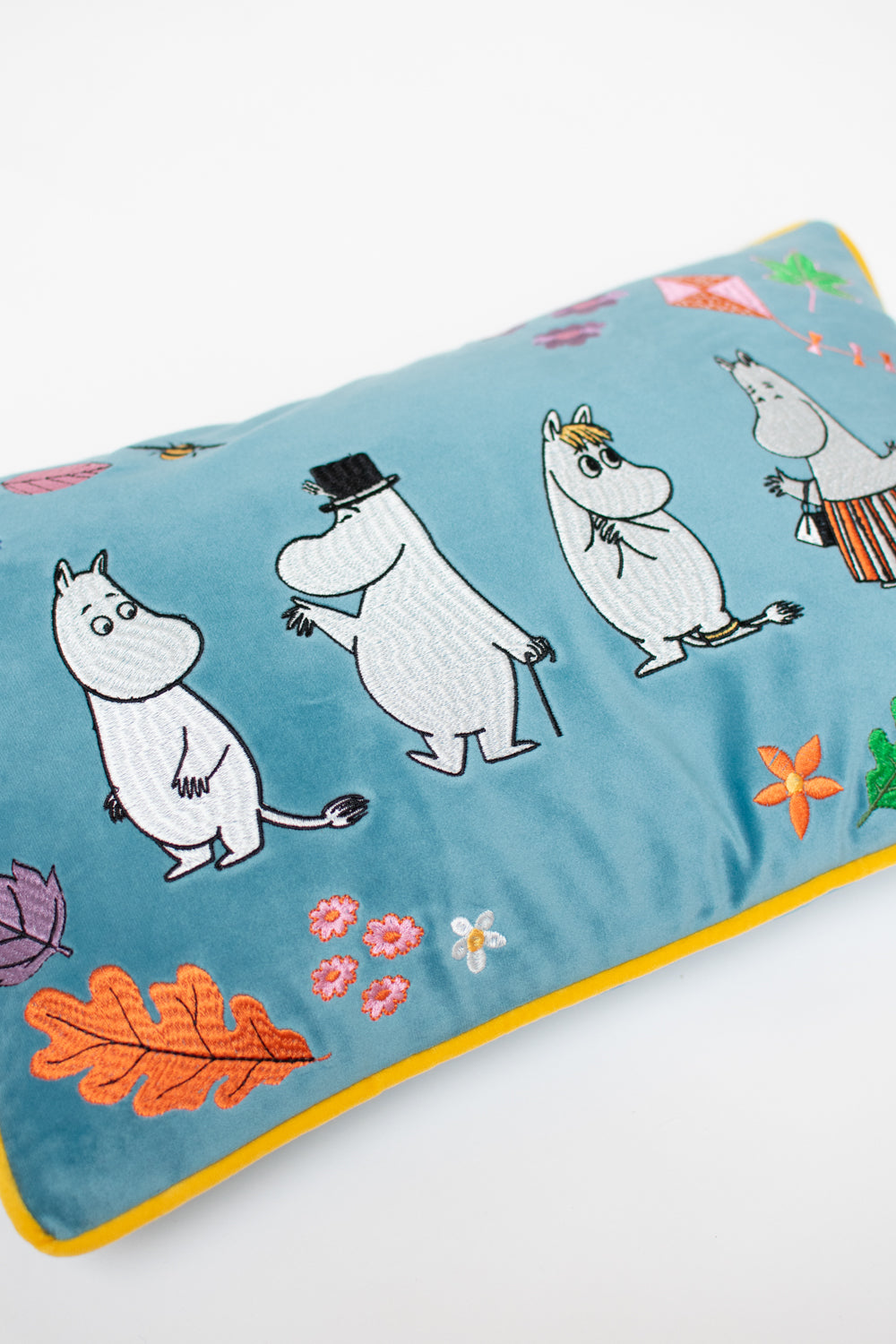 Karen Mabon x Moomin® Family Velvet Blue Bolster Cushion Cover SALE26
