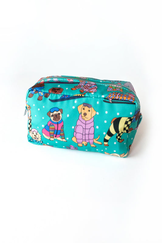 Wash Bag | Skiing Dogs