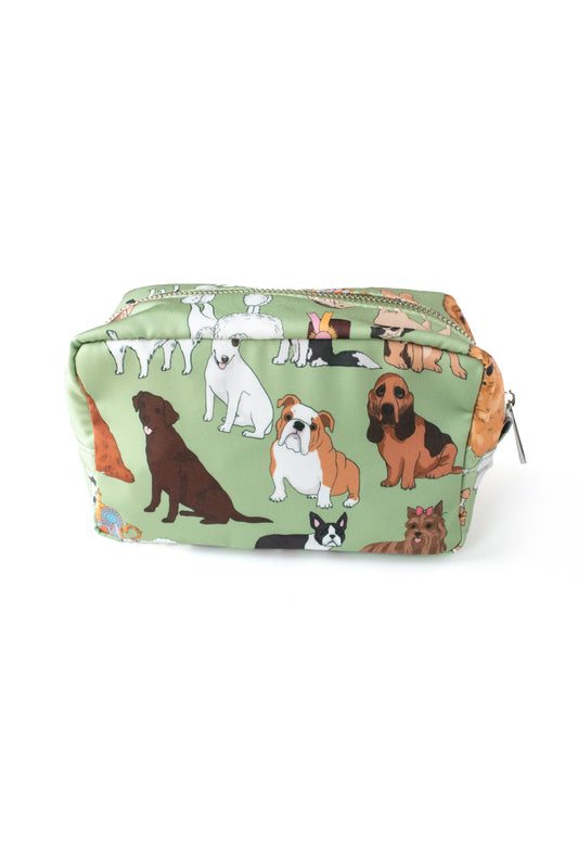 Wash Bag | Crufts | Dog Print Makeup Bag | Small | Karen Mabon