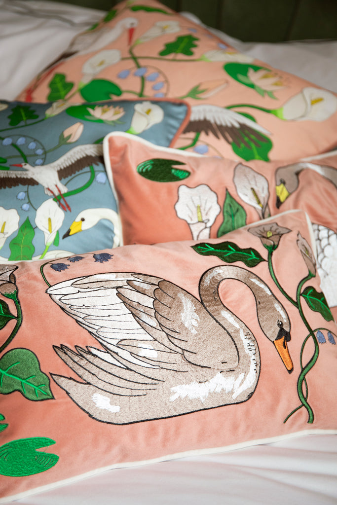 Mute Swan Bolster Cushion Cover