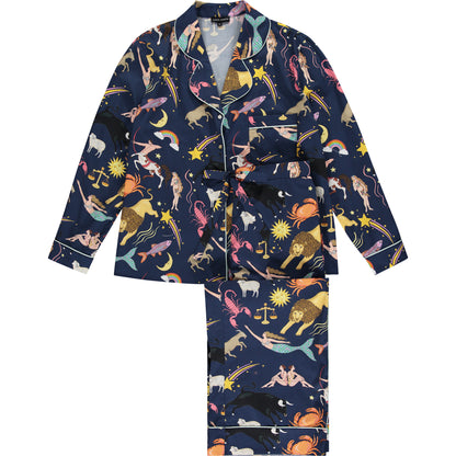 Zodiac Organic Cotton Pyjama Set | Navy