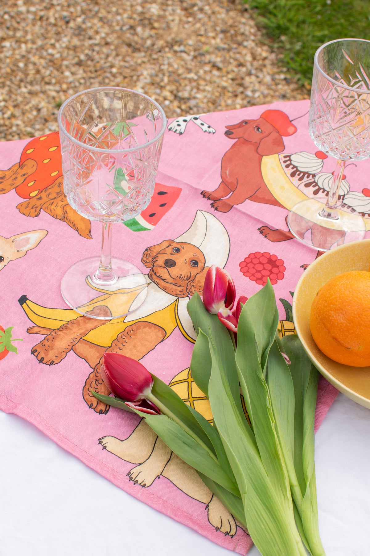 Dog Desserts Tea Towel