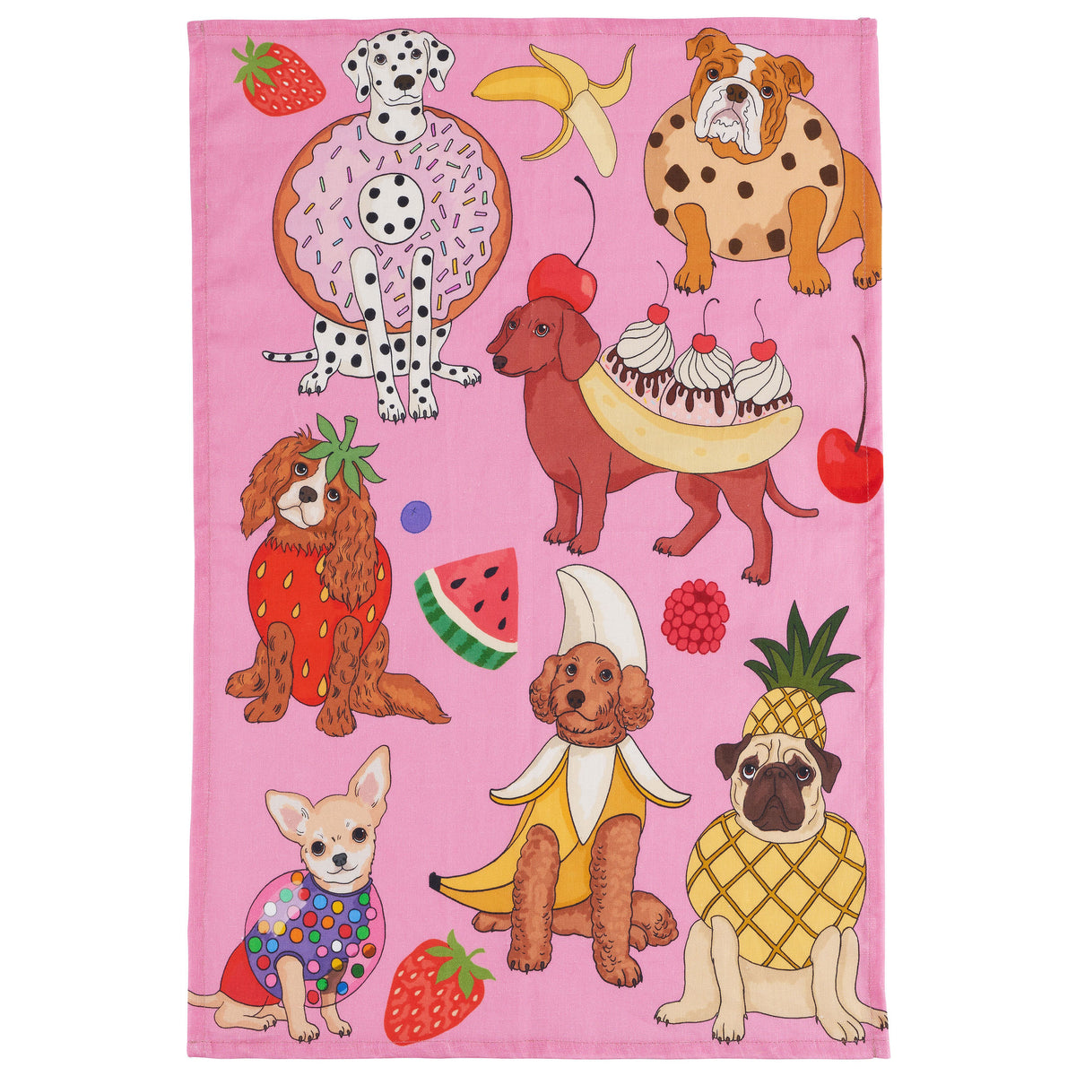 Dog Desserts Tea Towel