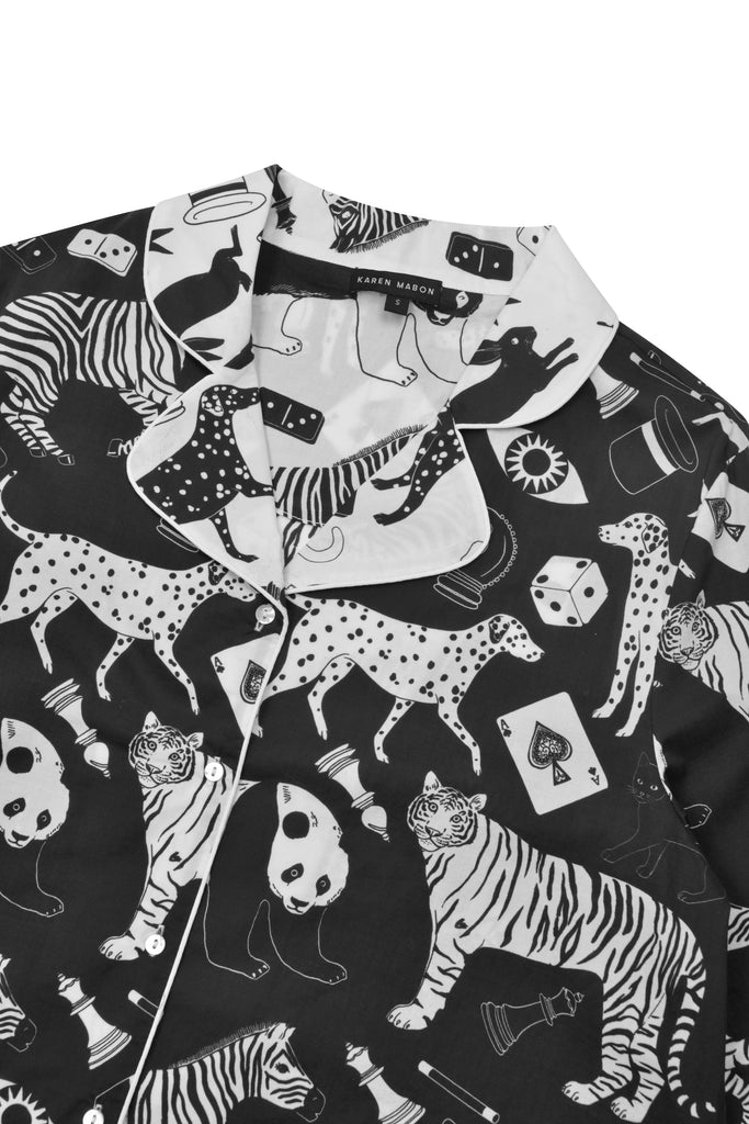 Black and White Organic Cotton Pyjama Set