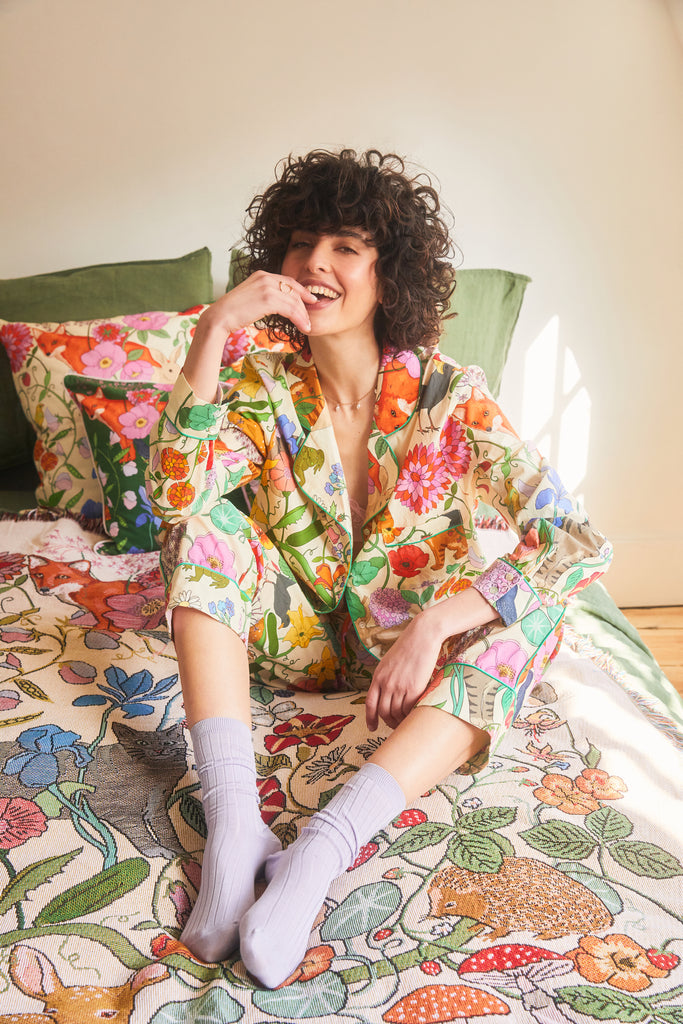 Summer Garden Organic Cotton Pyjama Set | Ivory