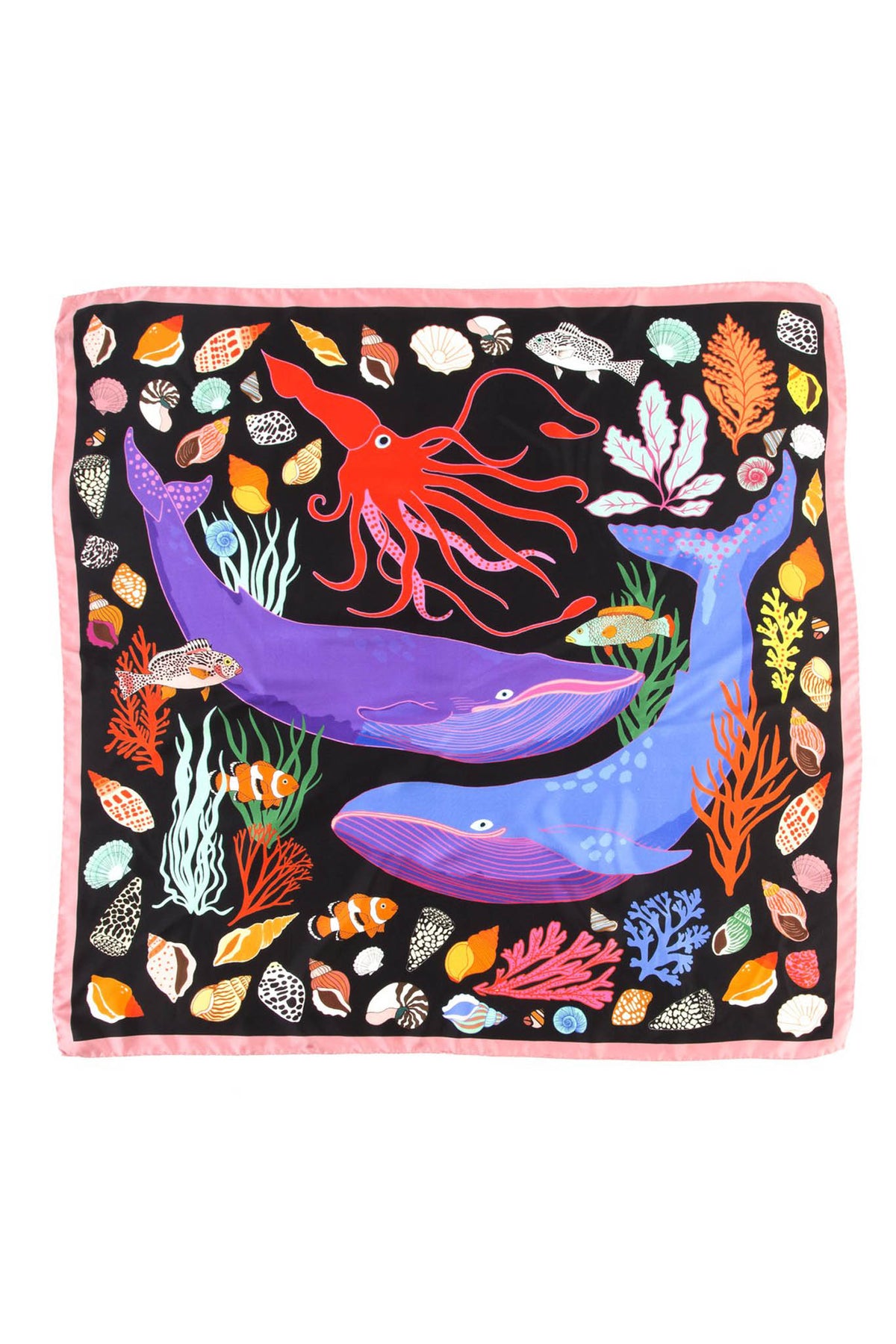 The Squid And The Whale silk scarf