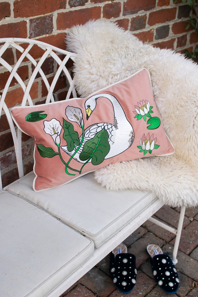 Whooper Swan Bolster Cushion Cover